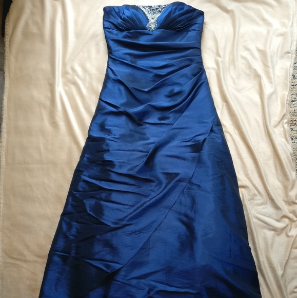 deep blue gown